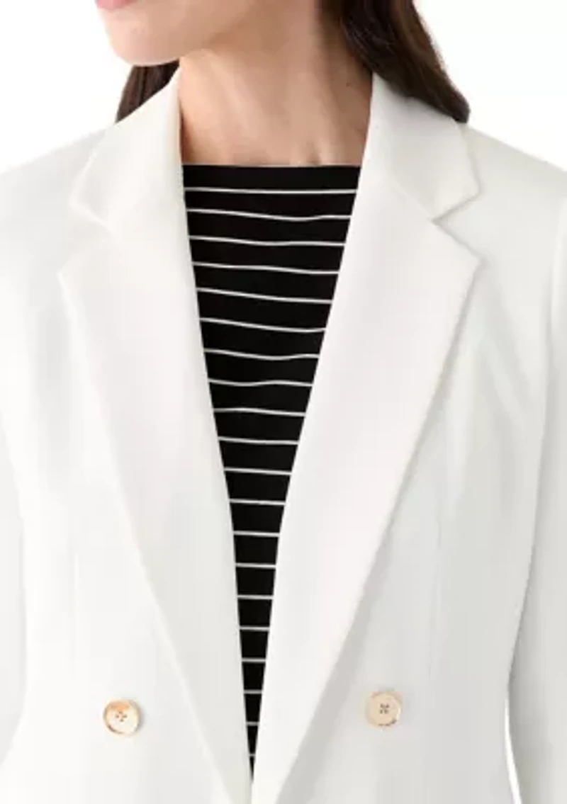 Petite Faux Double Breasted Blazer