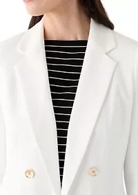 Petite Faux Double Breasted Blazer