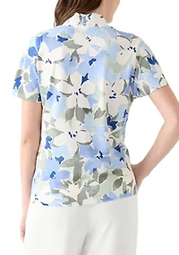 Women's Cap Sleeve V-Neck Top