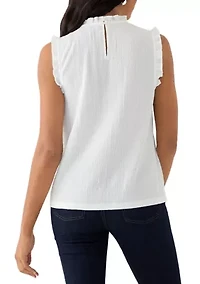 Women's Textured Knit Sleeveless Shell Blouse
