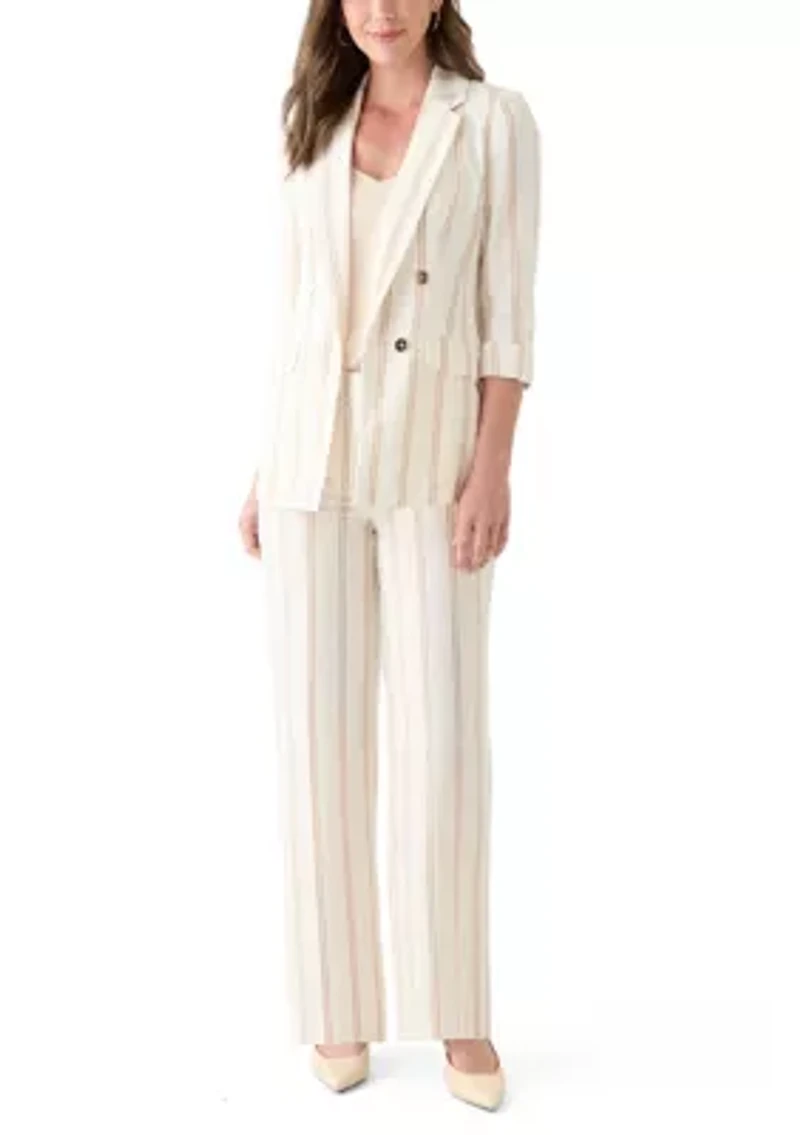 Women's Stripe Wide Leg Pants