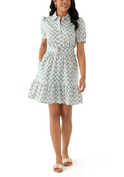 Women's Shell Print Shirt Dress