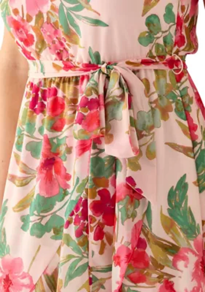 Women's Floral High-Low Dress