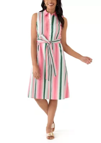 Women's Stripe Shirt Dress