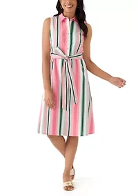 Women's Stripe Shirt Dress