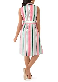 Women's Stripe Shirt Dress