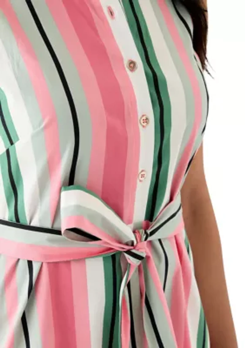 Women's Stripe Shirt Dress