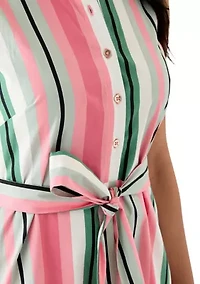 Women's Stripe Shirt Dress