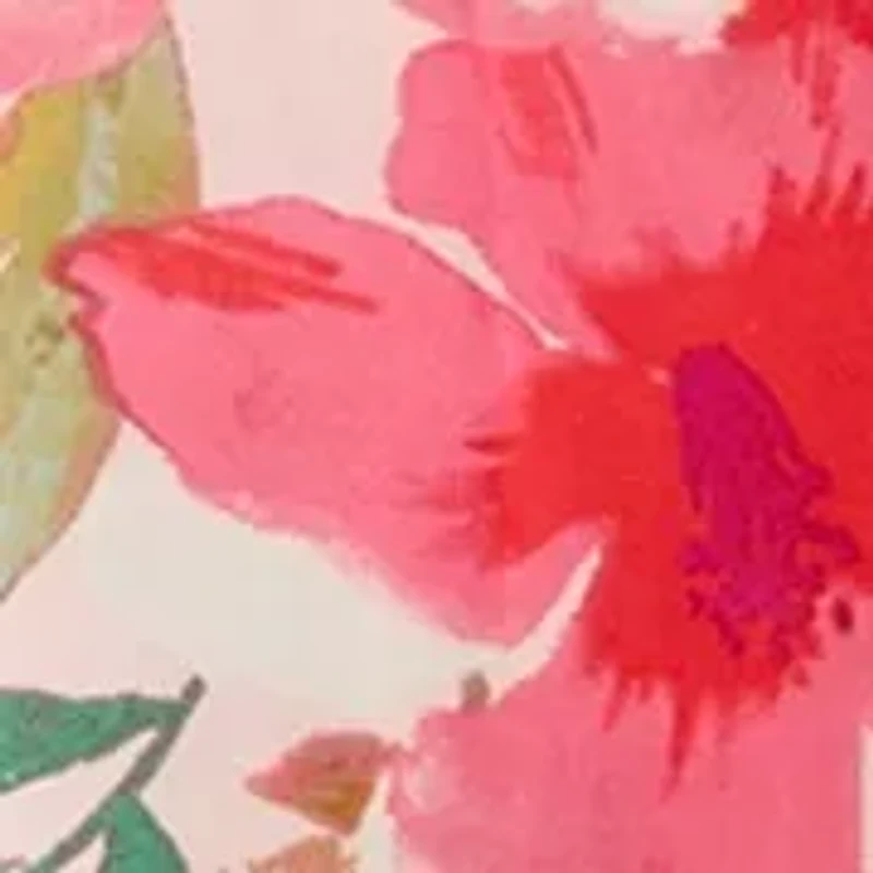 Petite Floral Print V-Neck Button Front blouse