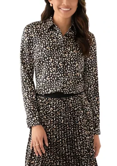 Women's Animal Print Button Up Blouse