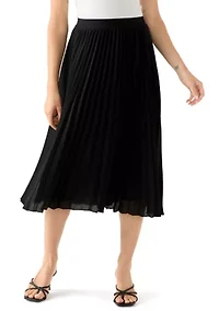 Petite Pull On Pleated Skirt