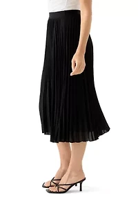 Petite Pull On Pleated Skirt