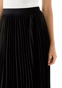 Petite Pull On Pleated Skirt