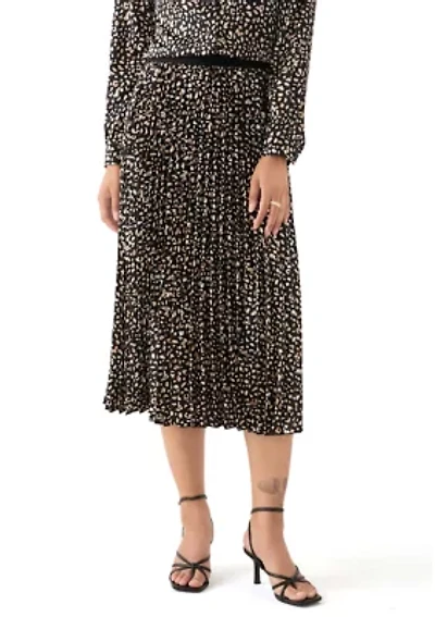 Women's Animal Printed Pleated Skirt