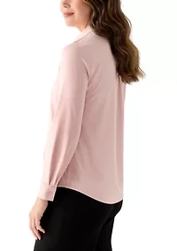 Women's Long Sleeve Button Down Knit Shirt