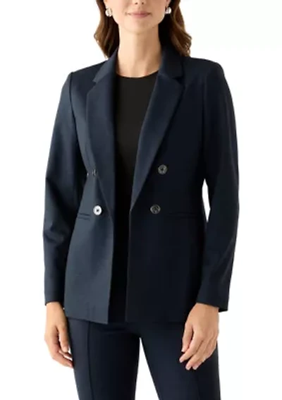 Women's Long Sleeve Two Button Notch Collar Blazer