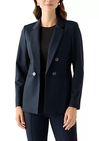 Women's Long Sleeve Two Button Notch Collar Blazer