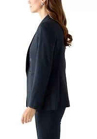 Women's Long Sleeve Two Button Notch Collar Blazer