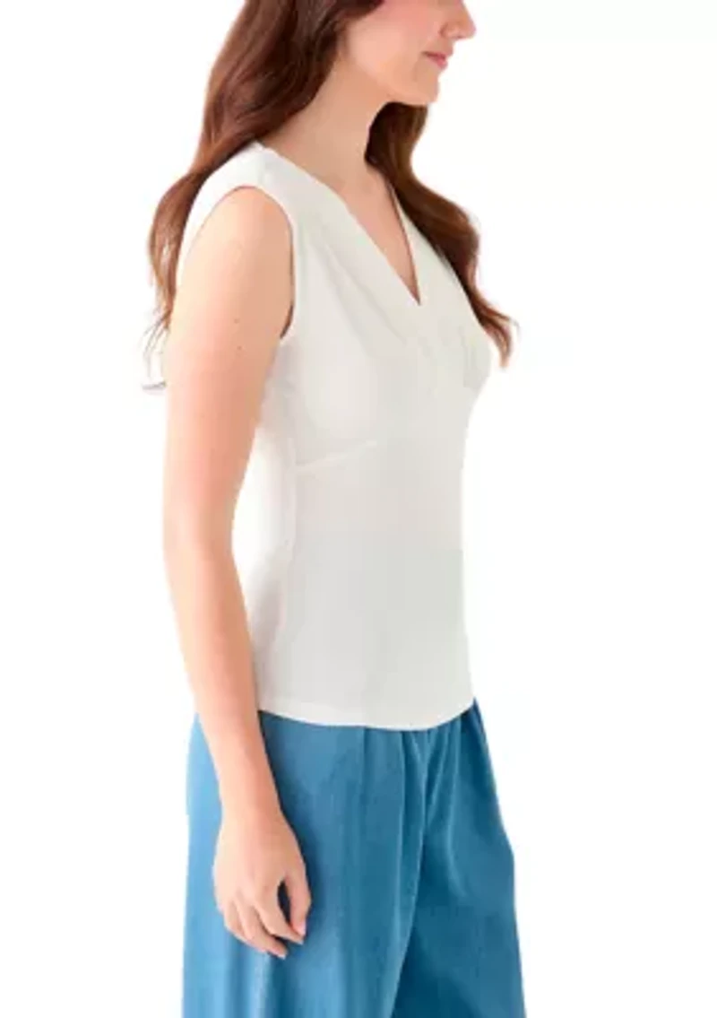 Women's Sleeveless Shirred Empire Top