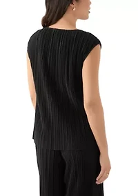 Women's Sleeveless Pleated Top