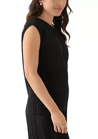 Women's Sleeveless Pleated Top