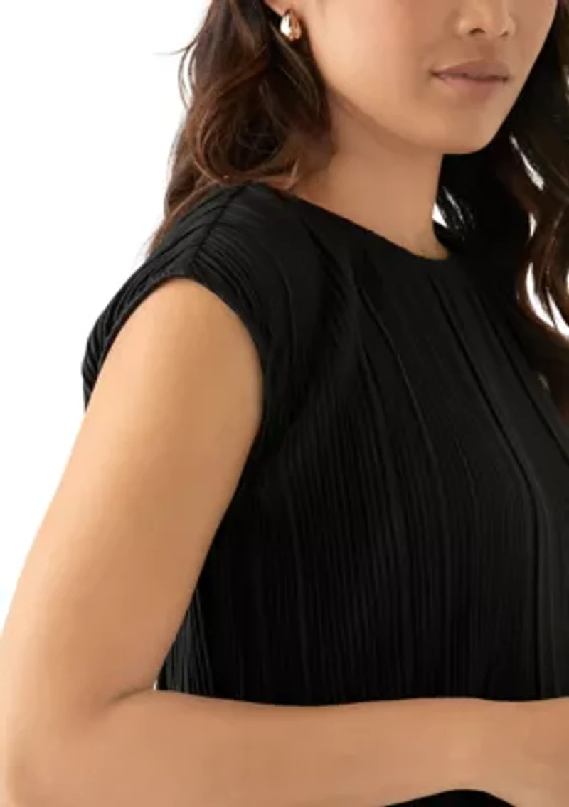 Women's Sleeveless Pleated Top