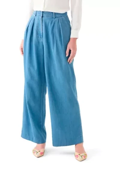 Women's Double Pleated Fly Front Pants