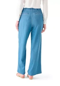 Women's Double Pleated Fly Front Pants