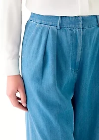 Women's Double Pleated Fly Front Pants
