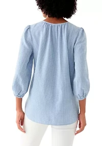 Women's Split Neck Printed Top