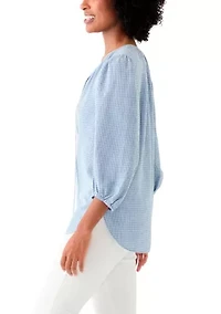 Women's Split Neck Printed Top