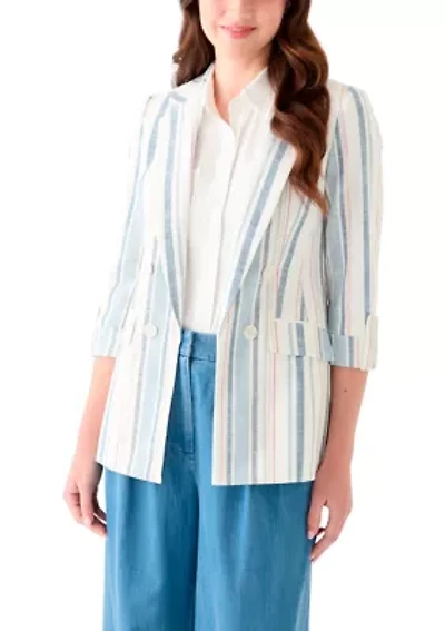 Women's Four Button Notch Faux Double Breased Blazer