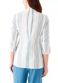 Women's Four Button Notch Faux Double Breased Blazer