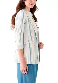 Women's Four Button Notch Faux Double Breased Blazer