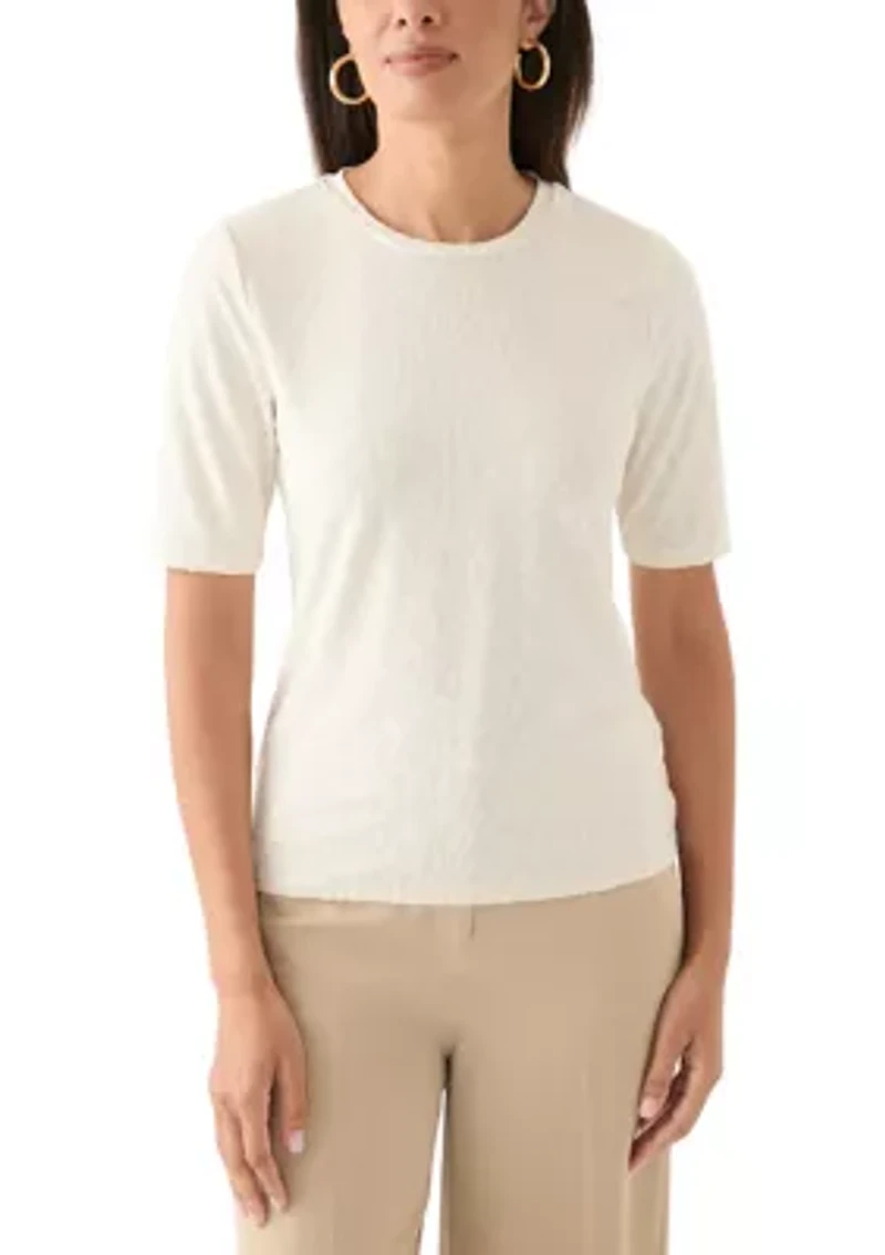 Petite Elbow Sleeve Basic Tee