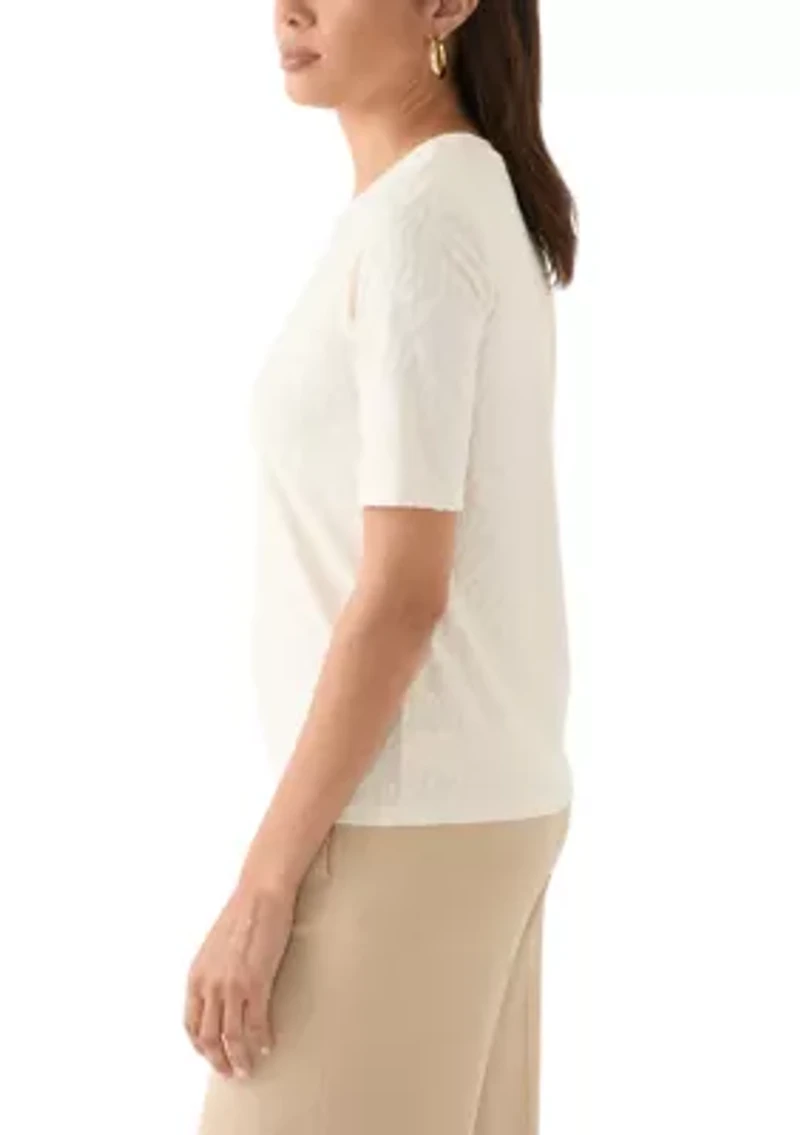 Petite Elbow Sleeve Basic Tee