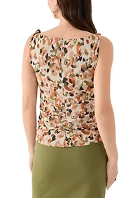 Women's Sleeveless Knit Printed Top