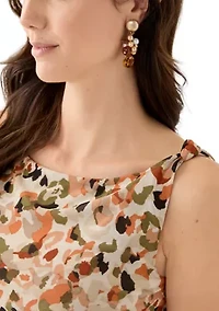 Women's Sleeveless Knit Printed Top