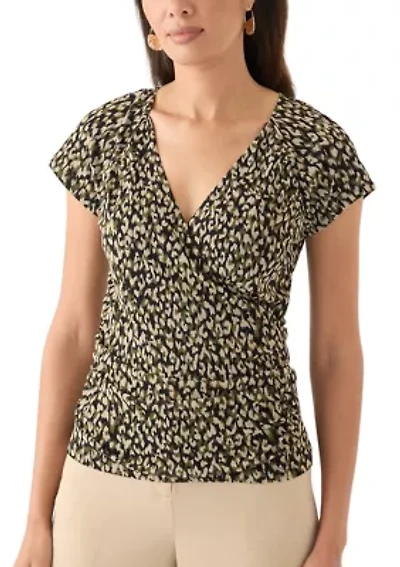 Women's Cap Sleeve Surplice Top