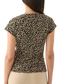 Women's Cap Sleeve Surplice Top