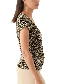 Women's Cap Sleeve Surplice Top