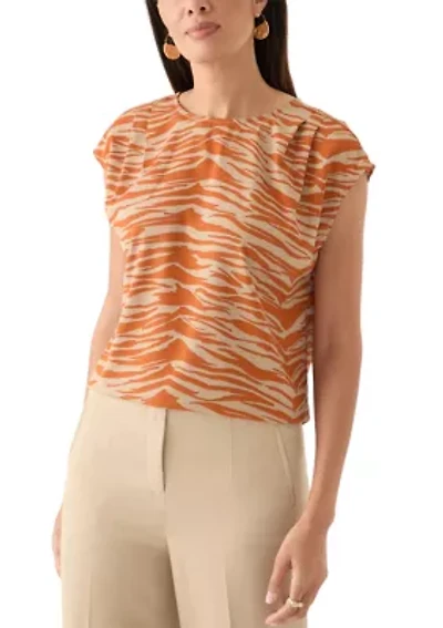 Women's Scoop Neck Drop Shoulder Blouse