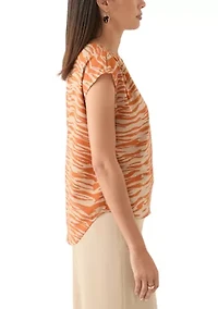 Women's Scoop Neck Drop Shoulder Blouse