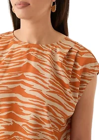Women's Scoop Neck Drop Shoulder Blouse