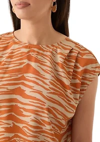 Petite Sleeveless Drop Shoulder Blouse