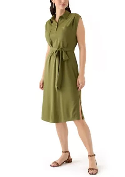 Women's printed Midi Shirt Dress