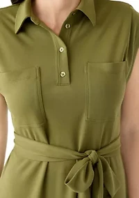 Women's printed Midi Shirt Dress