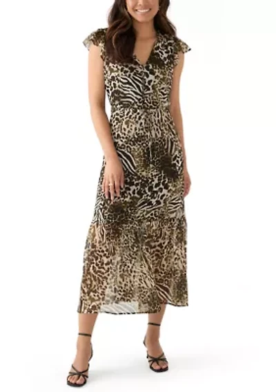 Women's Flutter Sleeve Button Front Top