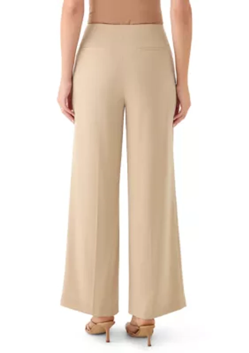 Women's Fly Front Hollywood Waist Pants