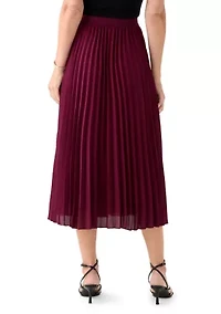 Women's Pull On Pleated Midi Skirt